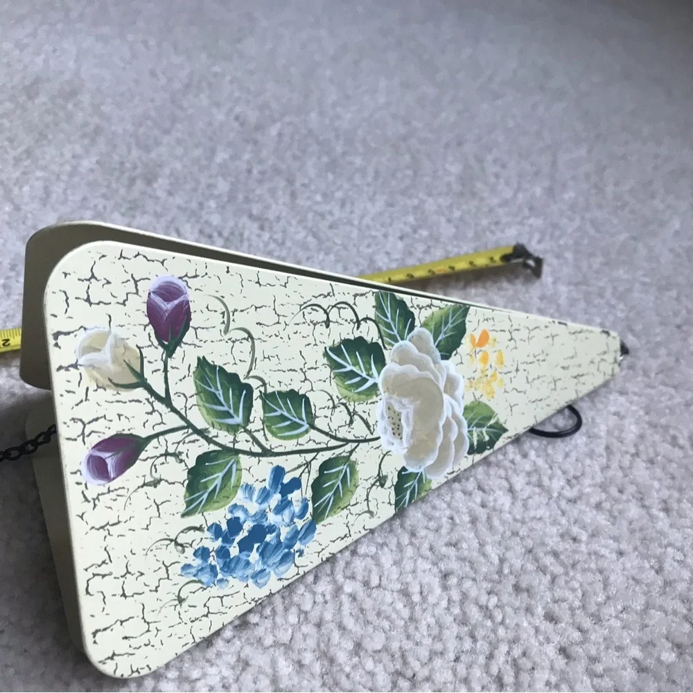 Like New! Hand-Painted Floral Metal Garden Wind Chime